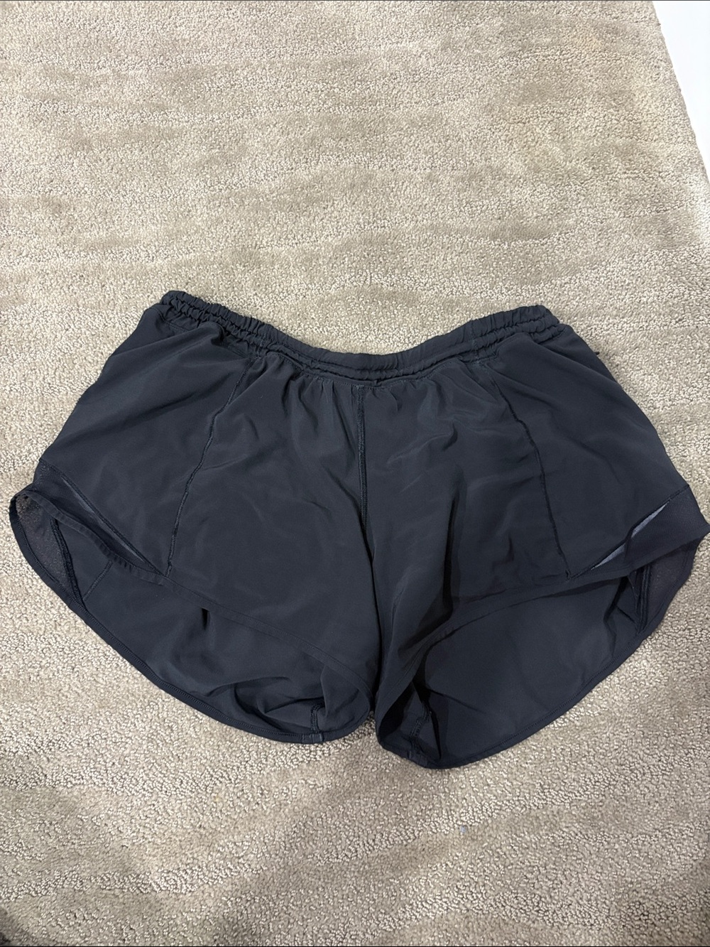 Black lululemon Women's hotty hot Active Running Shorts size 10